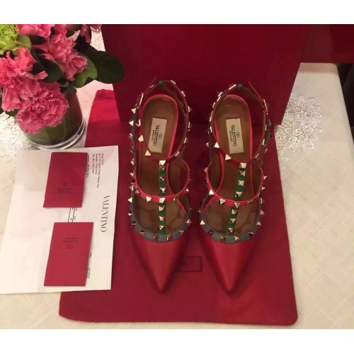 Valentino Rockstuds red and green